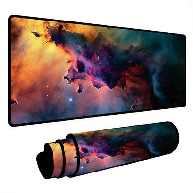 Novo Mouse Pad Gamer Deskpad Speed Extra Grande Borda Costurada Profissional 70x35  - Nebulosa Colors