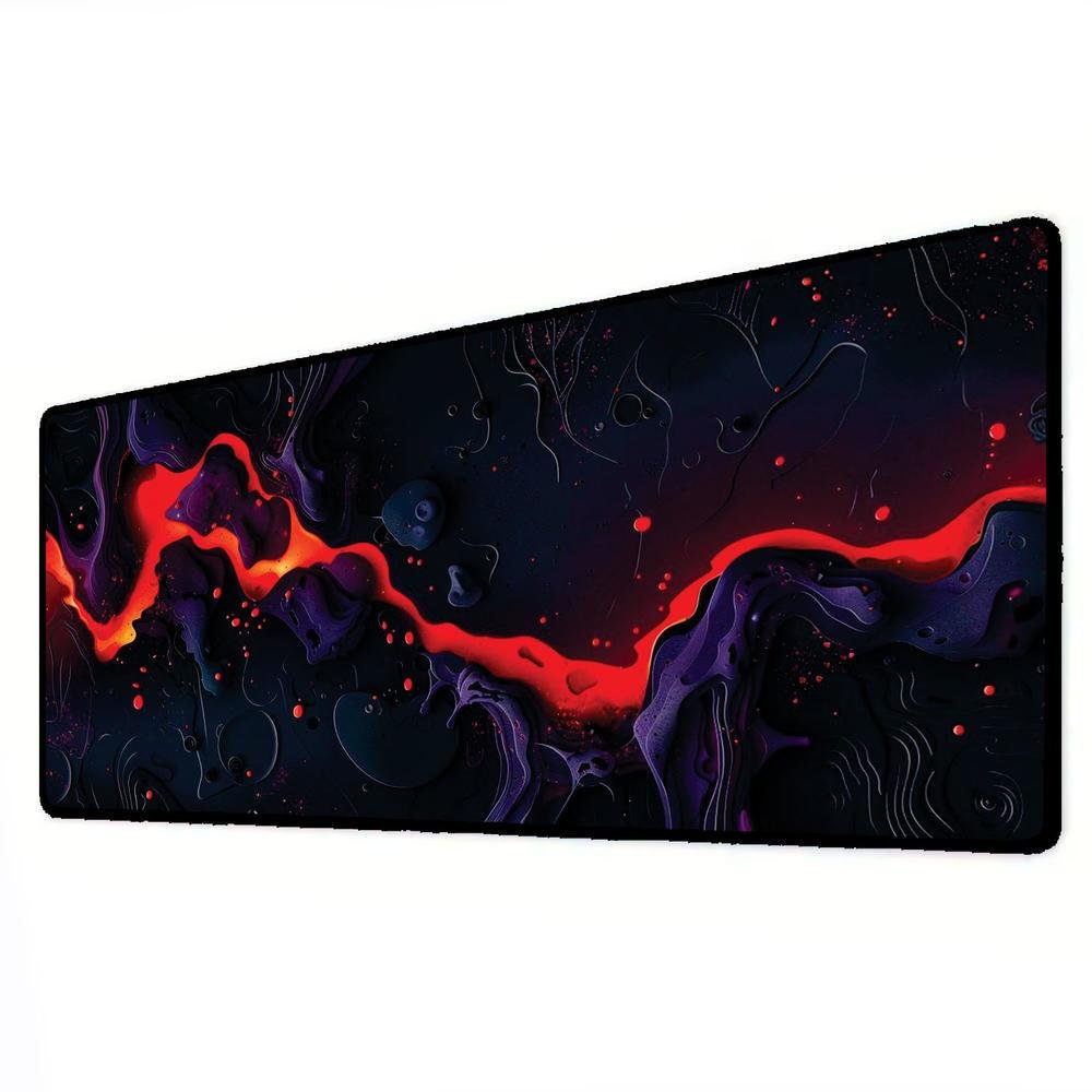 Novo Mouse Pad Gamer Deskpad Speed Extra Grande Borda Costurada Profissional 60x30 - Liquid Neon Roxo Vermelho Novo Mouse Pad Gamer Deskpad Speed Extra Grande Borda Costurada Profissional 60x30 - Liquid Neon Roxo Vermelho