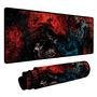 Novo Mouse Pad Gamer Deskpad Speed Extra Grande Borda Costurada Profissional 90x50  - Pintura Vermelho E Azul