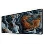 Novo Mouse Pad Gamer Deskpad Speed Extra Grande Borda Costurada Profissional 90x40  - Canion Laranja Azul