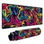 Novo Mouse Pad Gamer Deskpad Speed Extra Grande Borda Costurada Profissional 70x35  - Liquid Colorido
