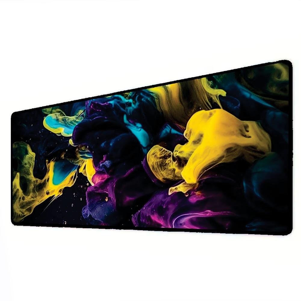 Imagem 2 de 3 do produto Novo Mouse Pad Gamer Deskpad Speed Extra Grande Borda Costurada Profissional 70x35  - Fume Colors