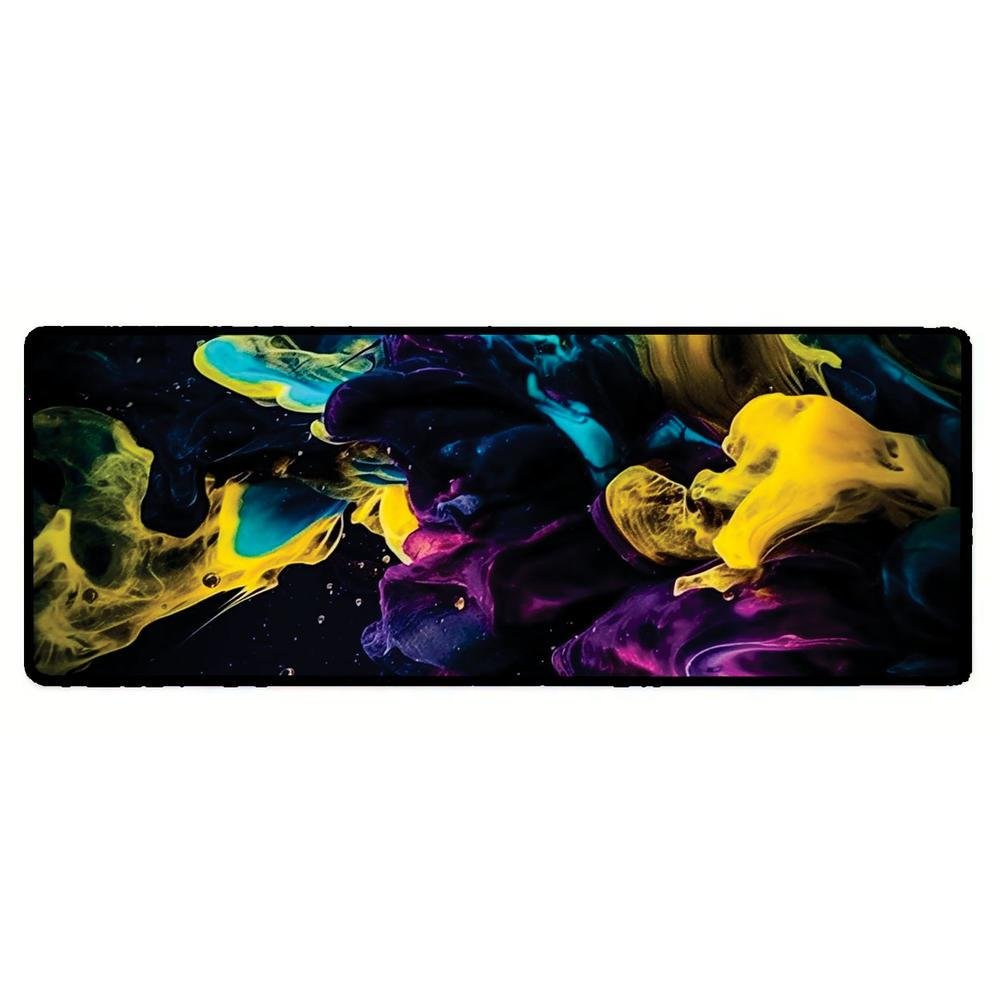Imagem 3 de 3 do produto Novo Mouse Pad Gamer Deskpad Speed Extra Grande Borda Costurada Profissional 70x35  - Fume Colors