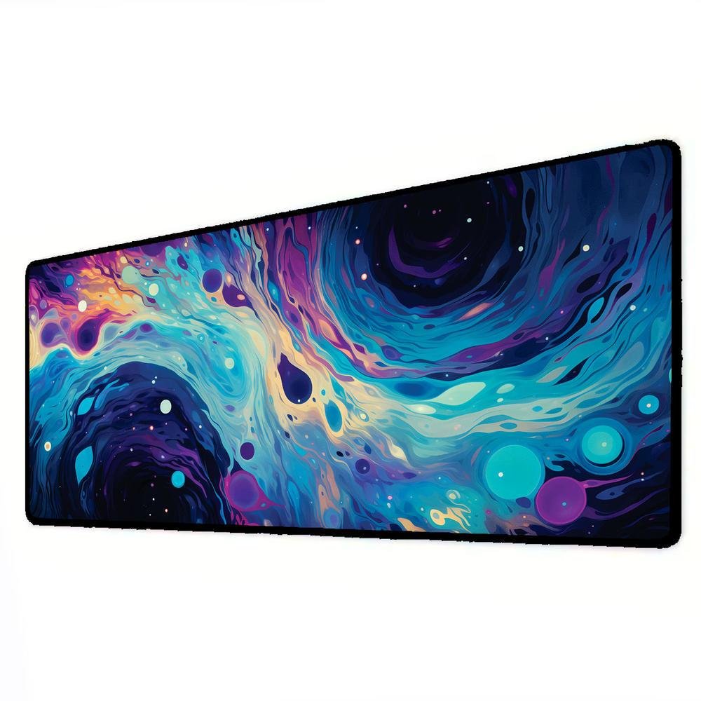 Novo Mouse Pad Gamer Deskpad Speed Extra Grande Borda Costurada Profissional 120x40 - Bubble Blue Novo Mouse Pad Gamer Deskpad Speed Extra Grande Borda Costurada Profissional 120x40 - Bubble Blue