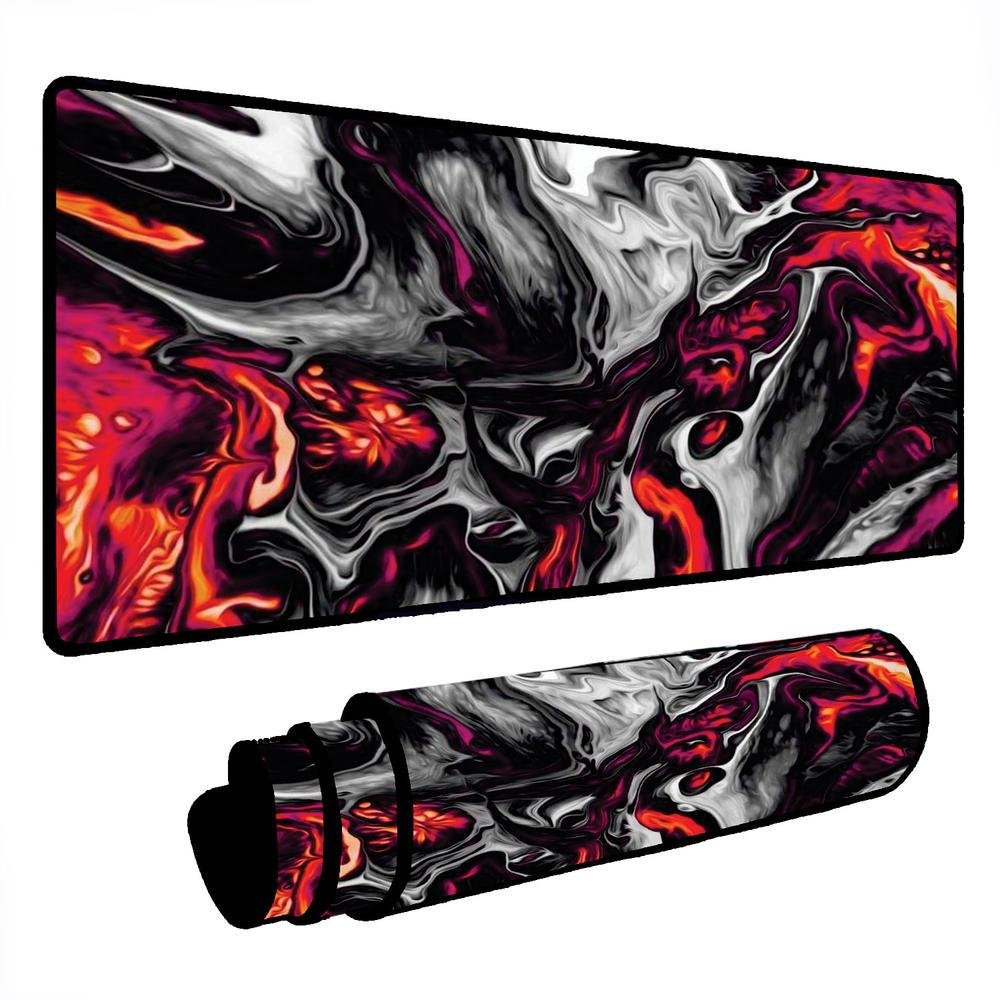 Novo Mouse Pad Gamer Deskpad Speed Extra Grande Borda Costurada Profissional 90x40 - Fogo Flamejante Novo Mouse Pad Gamer Deskpad Speed Extra Grande Borda Costurada Profissional 90x40 - Fogo Flamejante
