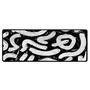 Novo Mouse Pad Gamer Deskpad Speed Extra Grande Borda Costurada Profissional 100x50  - Micro Preto Branco