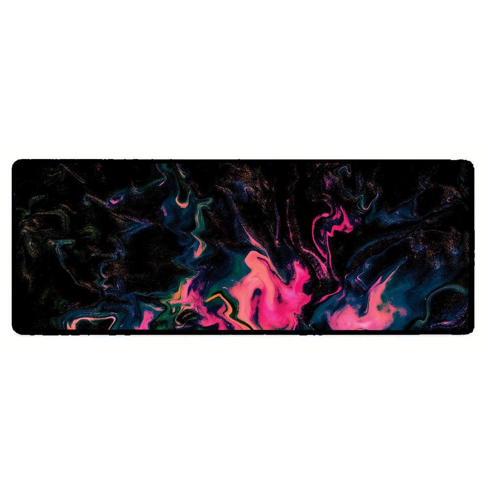 Imagem 3 de 3 do produto Novo Mouse Pad Gamer Deskpad Speed Extra Grande Borda Costurada Profissional 90x50  - Pintura Abstrata