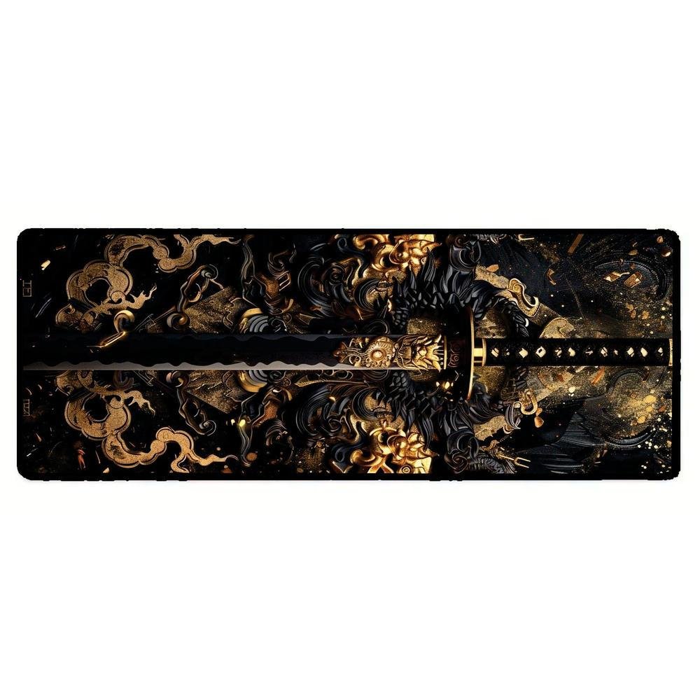 Novo Mouse Pad Gamer Deskpad Speed Extra Grande Borda Costurada Profissional 80x40  - Katana