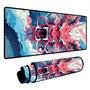Novo Mouse Pad Gamer Deskpad Speed Extra Grande Borda Costurada Profissional 80x40  - Dragão De Olhos Azuis