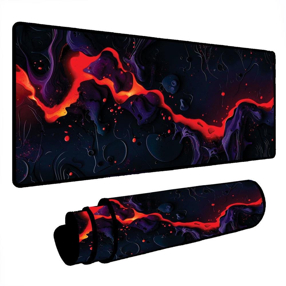 Novo Mouse Pad Gamer Deskpad Speed Extra Grande Borda Costurada Profissional 120x40 - Liquid Neon Roxo Vermelho Novo Mouse Pad Gamer Deskpad Speed Extra Grande Borda Costurada Profissional 120x40 - Liquid Neon Roxo Vermelho