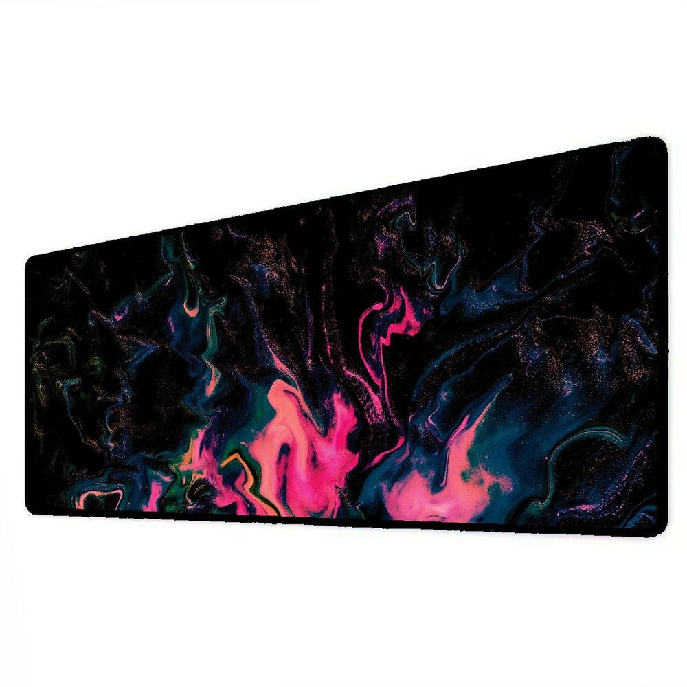 Imagem 2 de 3 do produto Novo Mouse Pad Gamer Deskpad Speed Extra Grande Borda Costurada Profissional 120x60  - Pintura Abstrata