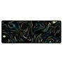 Novo Mouse Pad Gamer Deskpad Speed Extra Grande Borda Costurada Profissional 100x50  - Geológico Azul Amarelo