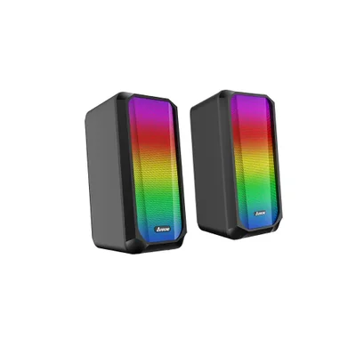 Mini Caixa De Som Knup Pc E Notebook Led Rgb Hórus