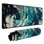 Mouse Pad Gamer Speed Extra Grande Desk Pad Profissional Premium Com Borda Costurada 90x50 - Onda Meia Noite