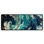 Mouse Pad Gamer Speed Extra Grande Desk Pad Profissional Premium Com Borda Costurada 90x50 - Onda Meia Noite