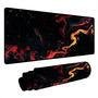 Mouse Pad Gamer Speed Extra Grande Desk Pad Profissional Premium Com Borda Costurada 70x30  - Liquid Preto Laranja