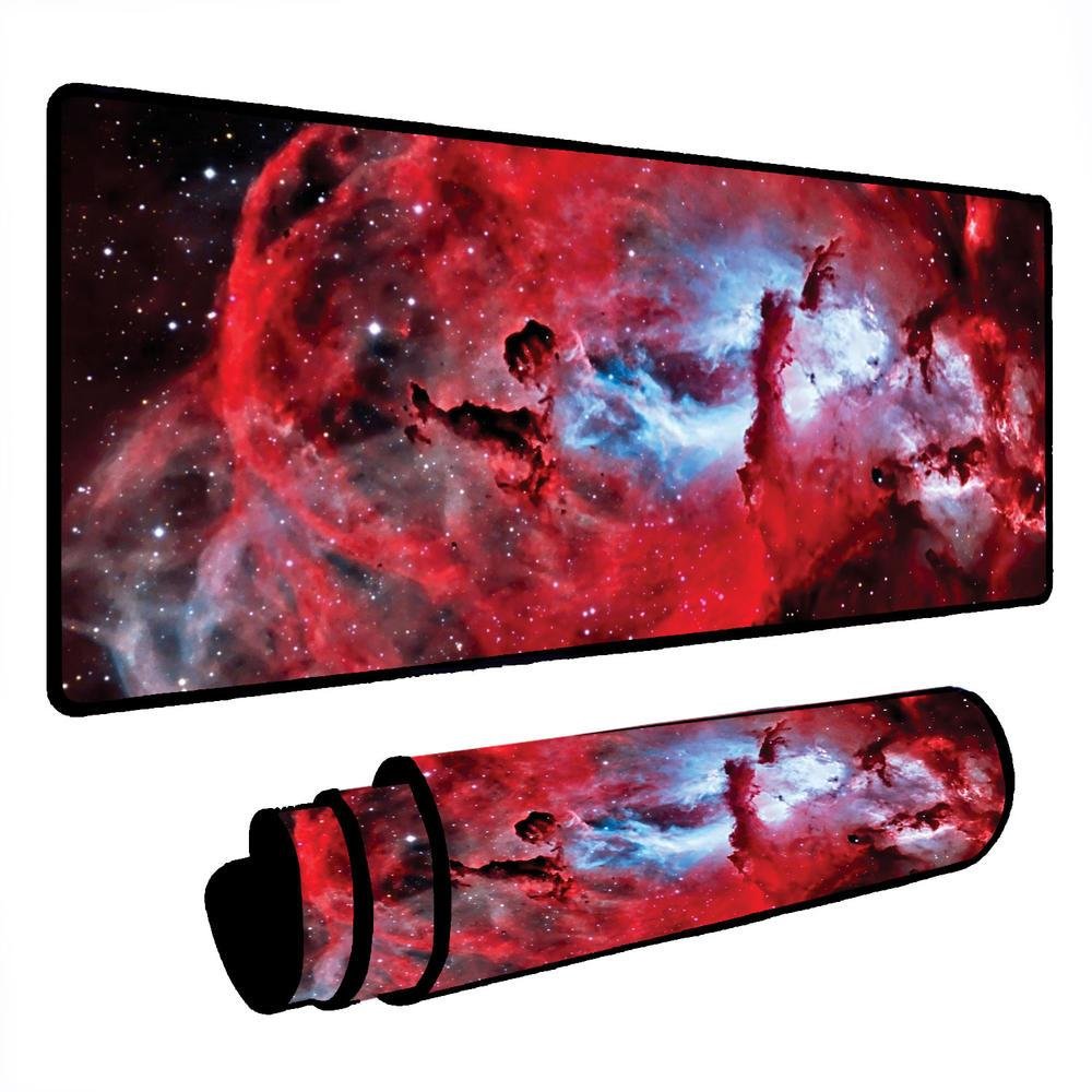 Mouse Pad Gamer Speed Extra Grande Desk Pad Profissional Premium Com Borda Costurada 60x30 - Nebulosa Vermelho Mouse Pad Gamer Speed Extra Grande Desk Pad Profissional Premium Com Borda Costurada 60x30 - Nebulosa Vermelho