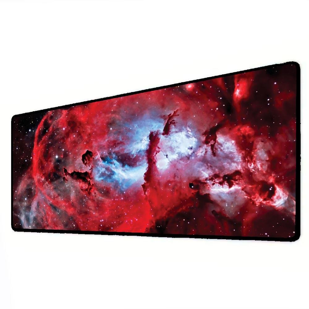 Mouse Pad Gamer Speed Extra Grande Desk Pad Profissional Premium Com Borda Costurada 60x30 - Nebulosa Vermelho Mouse Pad Gamer Speed Extra Grande Desk Pad Profissional Premium Com Borda Costurada 60x30 - Nebulosa Vermelho