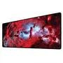 Mouse Pad Gamer Speed Extra Grande Desk Pad Profissional Premium Com Borda Costurada 60x30 - Nebulosa Vermelho