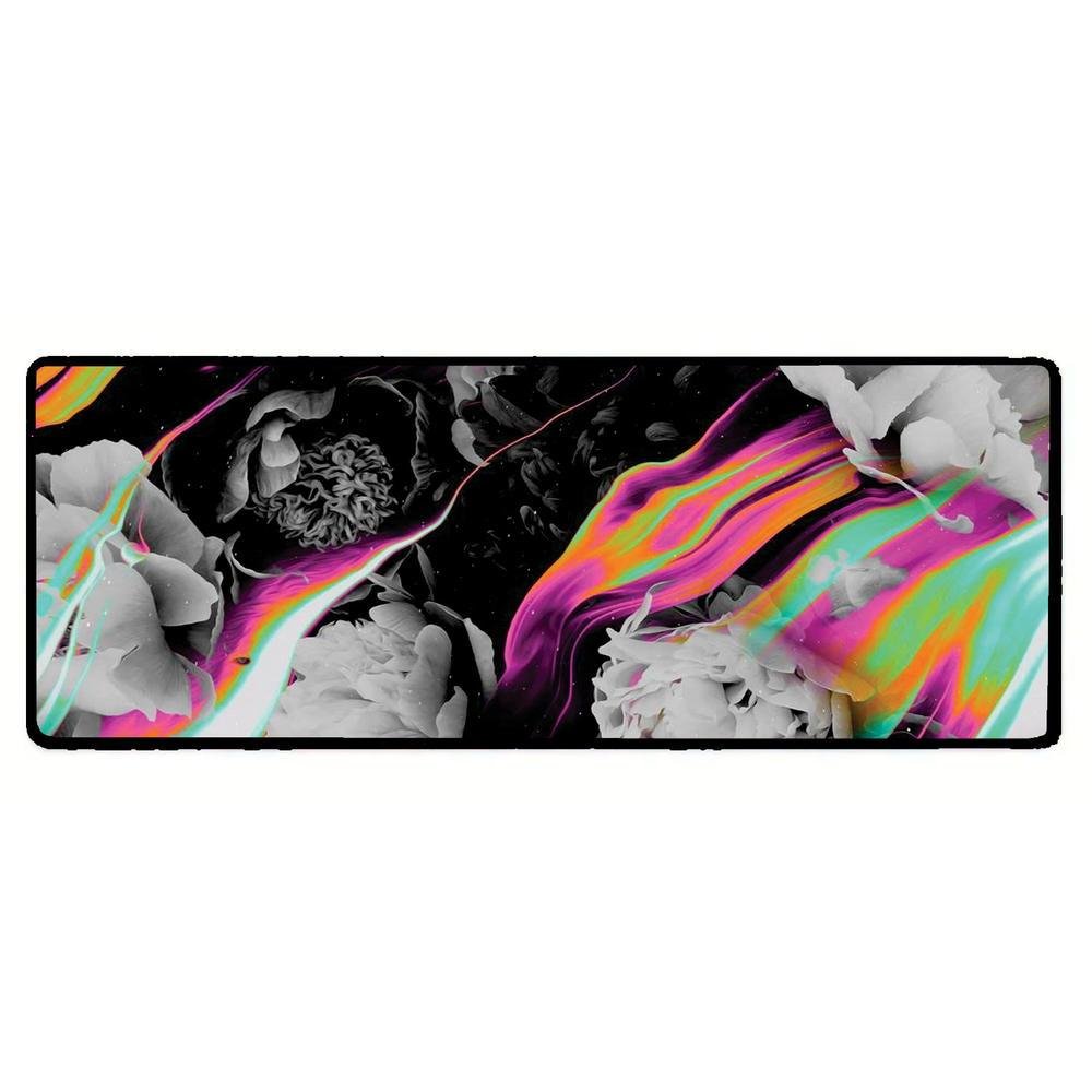Mouse Pad Gamer Speed Extra Grande Desk Pad Profissional Premium Com Borda Costurada 90x50 - Floral Colors Mouse Pad Gamer Speed Extra Grande Desk Pad Profissional Premium Com Borda Costurada 90x50 - Floral Colors