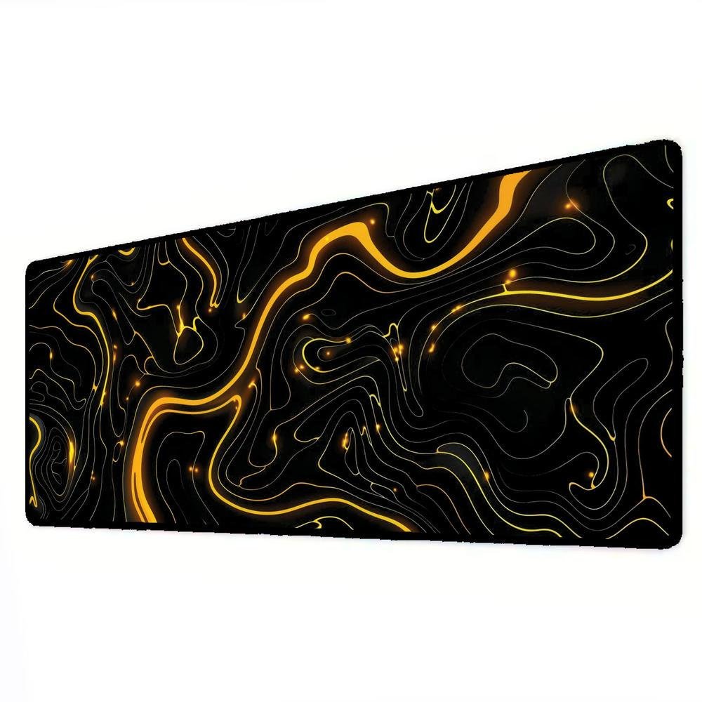 Mouse Pad Gamer Speed Extra Grande Desk Pad Profissional Premium Com Borda Costurada 120x60 - Geológico Preto Dourado Mouse Pad Gamer Speed Extra Grande Desk Pad Profissional Premium Com Borda Costurada 120x60 - Geológico Preto Dourado