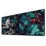 Mouse Pad Gamer Speed Extra Grande Desk Pad Profissional Premium Com Borda Costurada 60x30 - Liquid Verde Cinza