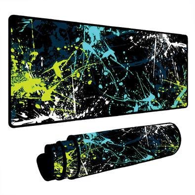 Mouse Pad Gamer Speed Extra Grande Desk Pad Profissional Premium Com Borda Costurada 120x40  - Splash Colors