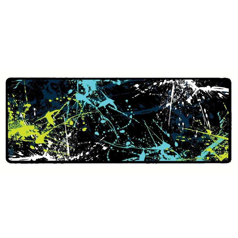 Mouse Pad Gamer Speed Extra Grande Desk Pad Profissional Premium Com Borda Costurada 120x40  - Splash Colors