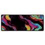 Mouse Pad Gamer Speed Extra Grande Desk Pad Profissional Premium Com Borda Costurada 90x40  - Liquid Neon Negativo