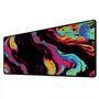 Mouse Pad Gamer Speed Extra Grande Desk Pad Profissional Premium Com Borda Costurada 90x40  - Liquid Neon Negativo
