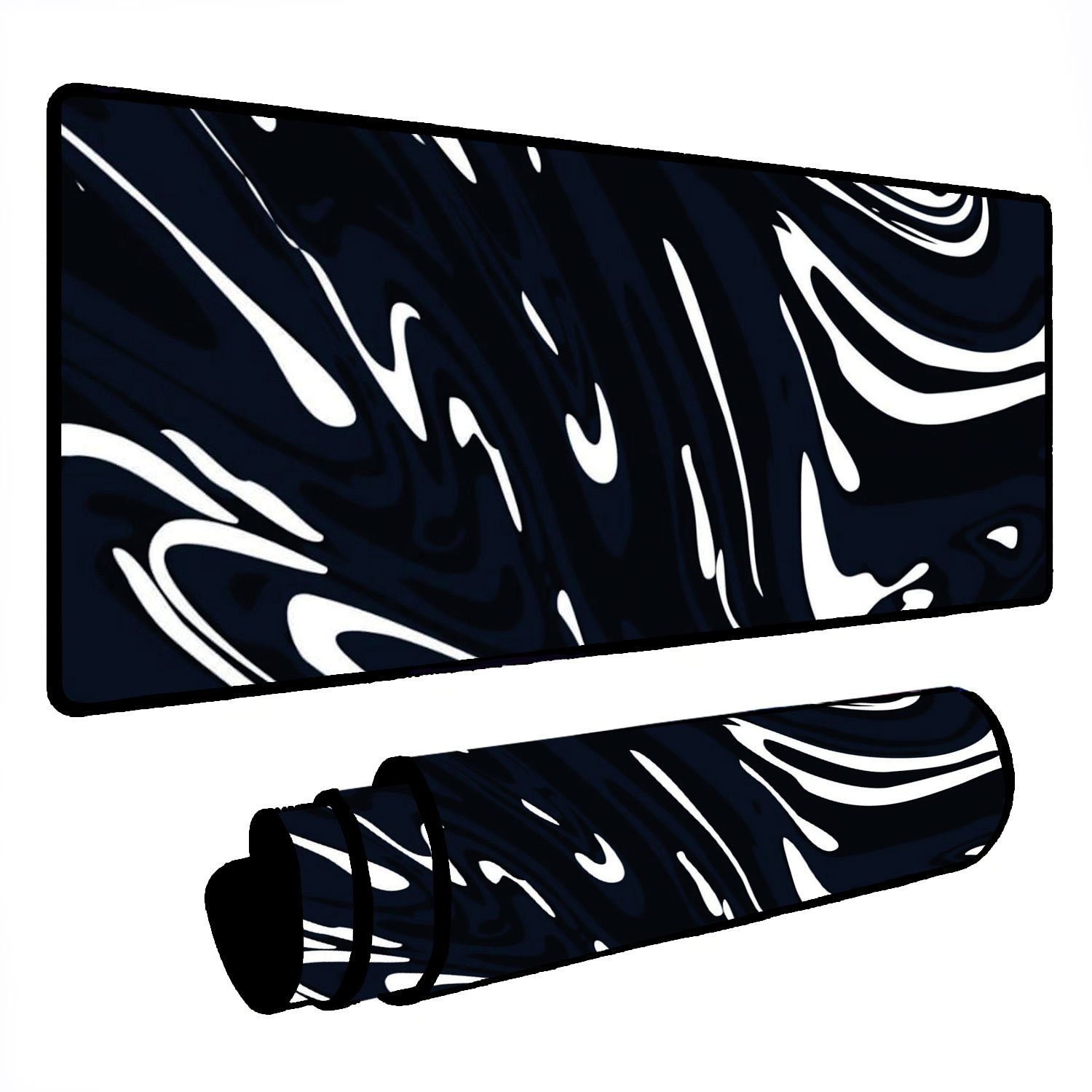 Mouse Pad Gamer Speed Extra Grande Desk Pad Profissional Premium Com Borda Costurada 90x40  - Abstrato Manchas