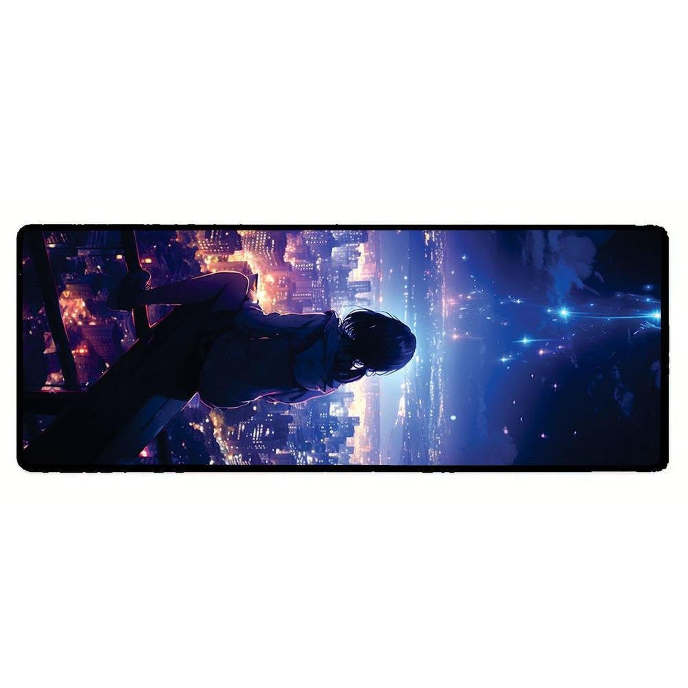 Imagem 2 de 3 do produto Mouse Pad Gamer Speed Extra Grande Desk Pad Profissional Premium Com Borda Costurada 100x50  - Menina Paisagem