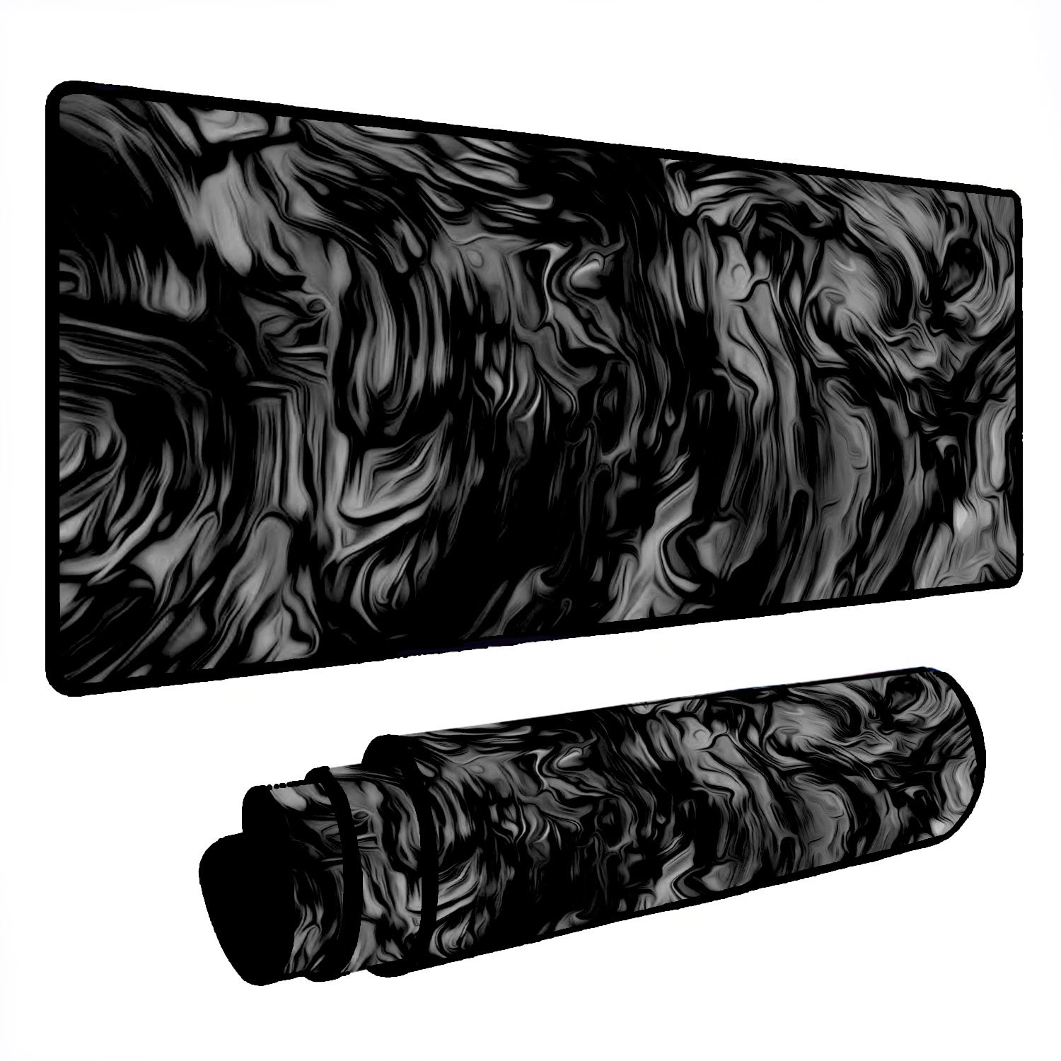 Mouse Pad Gamer Speed Extra Grande Desk Pad Profissional Premium Com Borda Costurada 90x40  - Fumaça