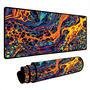 Mouse Pad Gamer Speed Extra Grande Desk Pad Profissional Premium Com Borda Costurada 120x40  - Liquid Neon Laranja