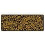 Mouse Pad Gamer Speed Extra Grande Desk Pad Profissional Premium Com Borda Costurada 120x40  - Formas Amarelo Preto