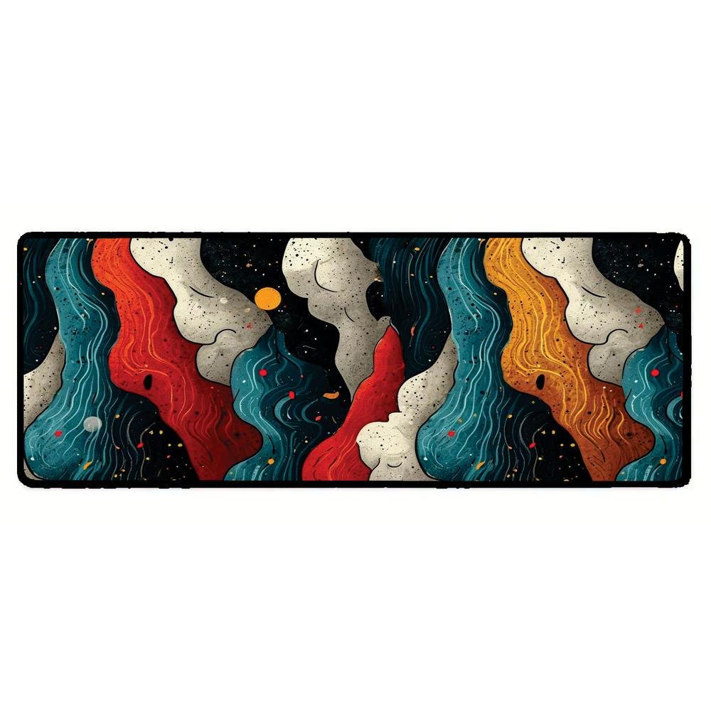 Mouse Pad Gamer Speed Extra Grande Desk Pad Profissional Premium Com Borda Costurada 70x35 - Nuvem Color