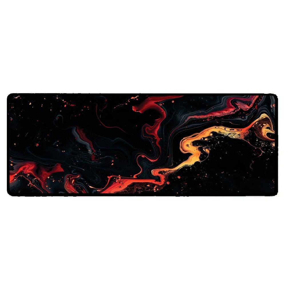 Mouse Pad Gamer Speed Extra Grande Desk Pad Profissional Premium Com Borda Costurada 120x40 - Liquid Preto Laranja Mouse Pad Gamer Speed Extra Grande Desk Pad Profissional Premium Com Borda Costurada 120x40 - Liquid Preto Laranja