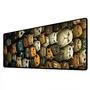 Mouse Pad Gamer Speed Extra Grande Desk Pad Profissional Premium Com Borda Costurada 90x50 - Angry Cats
