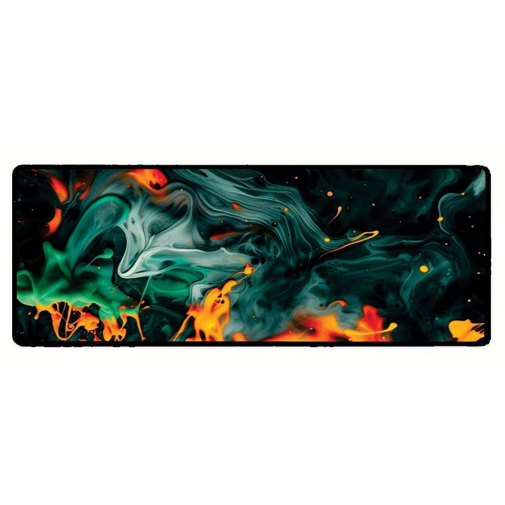 Mouse Pad Gamer Speed Extra Grande Desk Pad Profissional Premium Com Borda Costurada 100x50 - Liquid Verde-agua Amarelo Mouse Pad Gamer Speed Extra Grande Desk Pad Profissional Premium Com Borda Costurada 100x50 - Liquid Verde-agua Amarelo