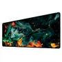 Mouse Pad Gamer Speed Extra Grande Desk Pad Profissional Premium Com Borda Costurada 100x50  - Liquid Verde-agua Amarelo
