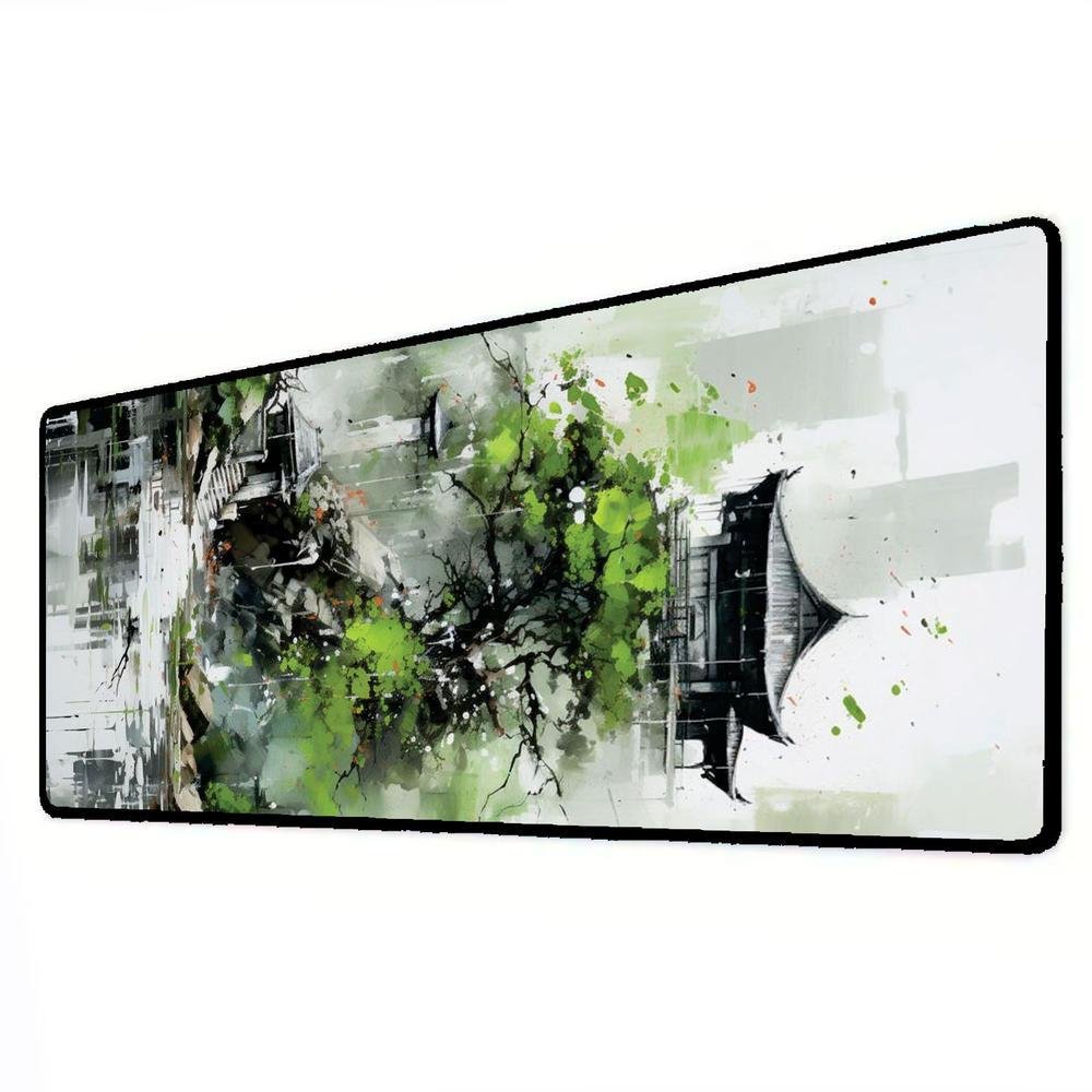 Mouse Pad Gamer Speed Extra Grande Desk Pad Profissional Premium Com Borda Costurada 100x50  - Templo