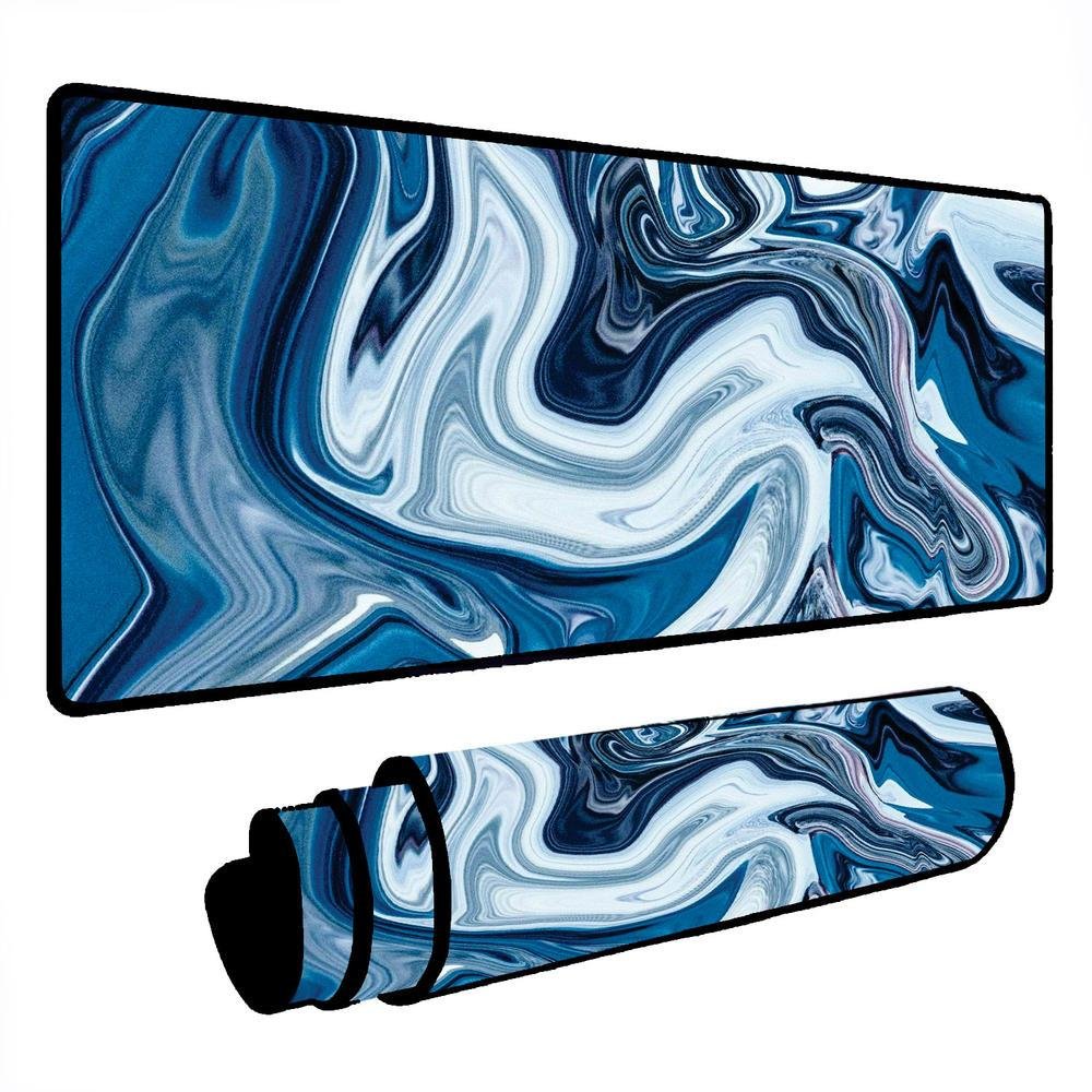 Mouse Pad Gamer Speed Extra Grande Desk Pad Profissional Premium Com Borda Costurada 60x30 - Abstrato Azul Mouse Pad Gamer Speed Extra Grande Desk Pad Profissional Premium Com Borda Costurada 60x30 - Abstrato Azul