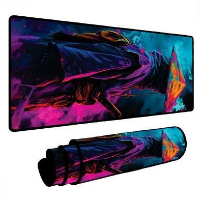 Mouse Pad Gamer Speed Extra Grande Desk Pad Profissional Premium Com Borda Costurada 70x30  - Samurai Colors