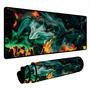 Mouse Pad Gamer Speed Extra Grande Desk Pad Profissional Premium Com Borda Costurada 80x40  - Liquid Verde-agua Amarelo