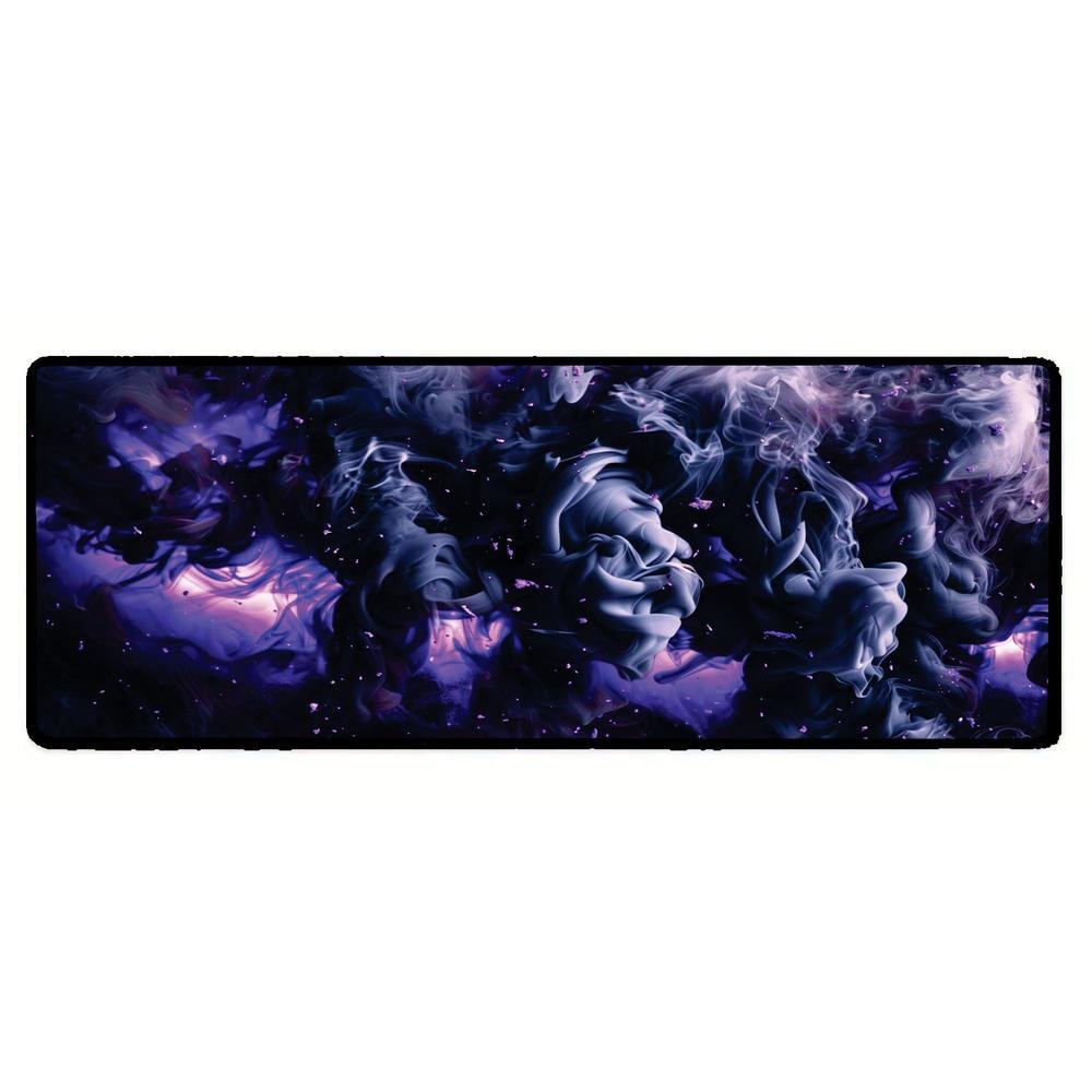 Imagem 2 de 3 do produto Mouse Pad Gamer Speed Extra Grande Desk Pad Profissional Premium Com Borda Costurada 120x60  - Fume Roxo
