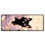 Mouse Pad Gamer Speed Extra Grande Desk Pad Profissional Premium Com Borda Costurada 100x50  - Gatinho Preto
