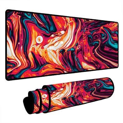 Mouse Pad Gamer Speed Extra Grande Desk Pad Profissional Premium Com Borda Costurada 80x40 - Liquid Rose