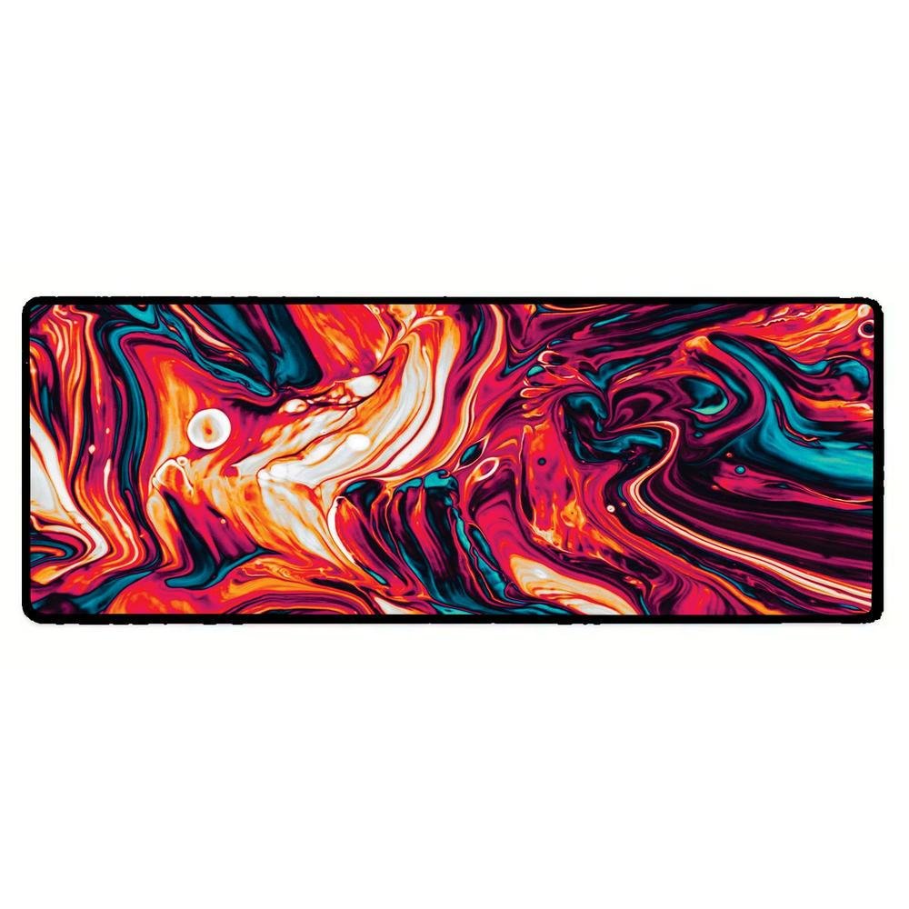 Mouse Pad Gamer Speed Extra Grande Desk Pad Profissional Premium Com Borda Costurada 80x40  - Liquid Rose
