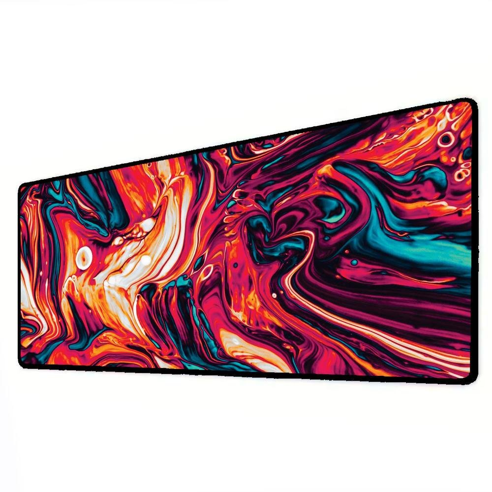 Mouse Pad Gamer Speed Extra Grande Desk Pad Profissional Premium Com Borda Costurada 80x40  - Liquid Rose
