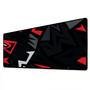 Mouse Pad Gamer Speed Extra Grande Desk Pad Profissional Premium Com Borda Costurada 120x40  - Formas Preto Vermelho